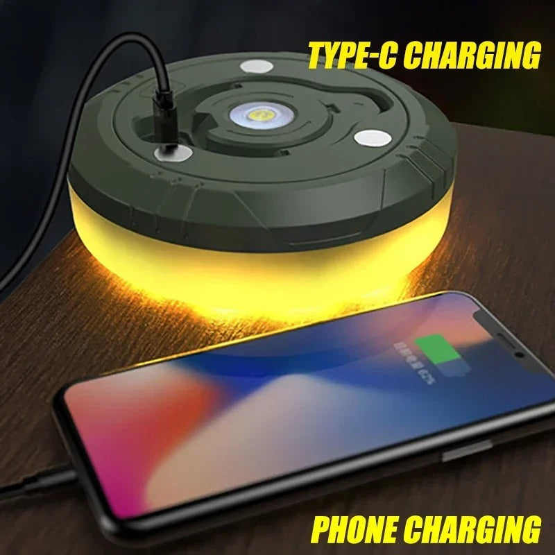 CampBeam LED Outdoor String Lights – Rechargeable Waterproof Lights with Magnetic Hooks & 5 Lighting Modes