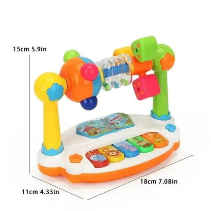 Baby Rotating Music Piano Keyboard with Lights & Sounds – Interactive Learning Toy
