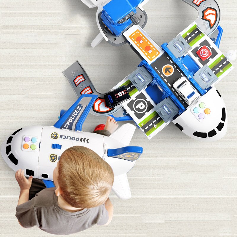 SkyExplorer Adventure Plane Playset – 20-Piece Toy Set with Construction Vehicles for Kids