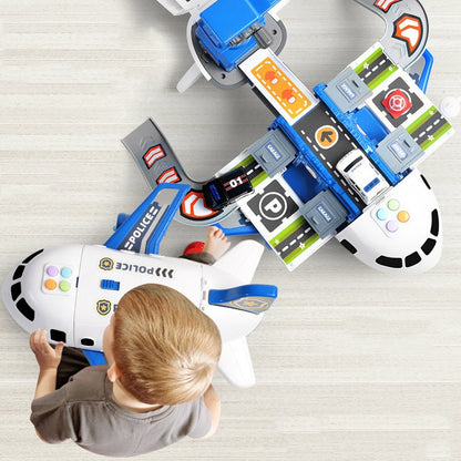 SkyExplorer Adventure Plane Playset – 20-Piece Toy Set with Construction Vehicles for Kids