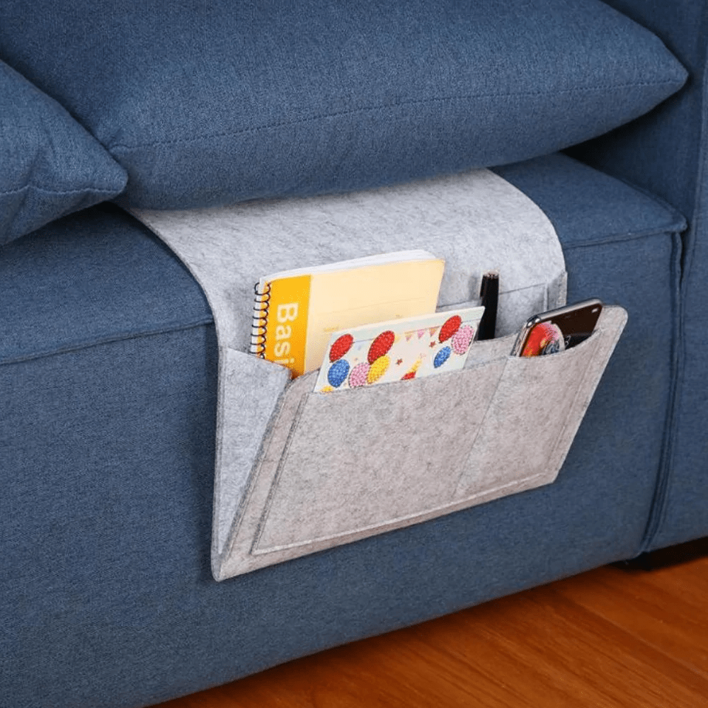Elegant Bedside Caddy – Durable Felt Nightstand Organiser | Stylish & Practical Storage Solution