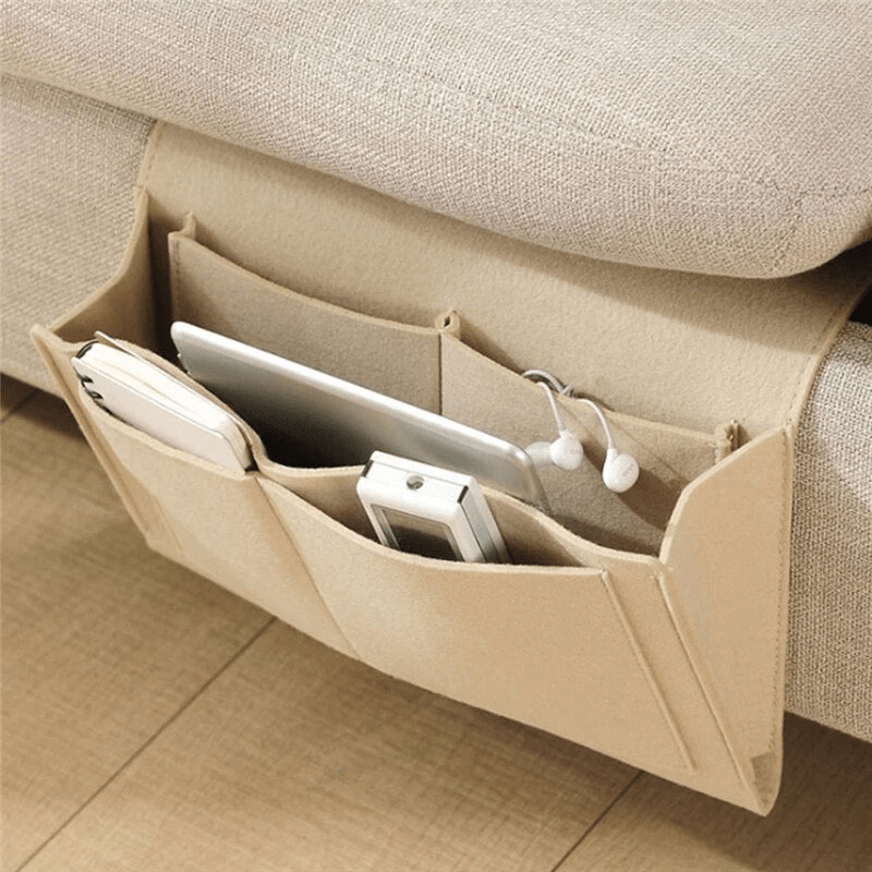 Elegant Bedside Caddy – Durable Felt Nightstand Organiser | Stylish & Practical Storage Solution