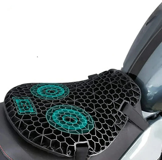 HoneyRide – 3D Honeycomb Shock-Relief Motorcycle Seat Cushion