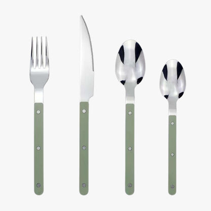 24-Piece Cutlery Set – Engraved Stainless Steel Flatware for 6 People