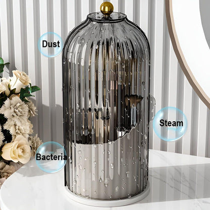 Beauty SpinMate – 360° Rotating Makeup Brush Holder & Cosmetic Organiser with Dustproof Lid