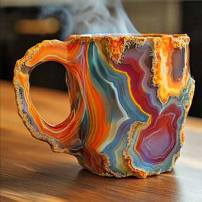 GemCup Crystal Coffee Mug – Elegant 300ml Mineral-Inspired Glass Cup
