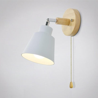 Rotating Wall Lamp with Pull Switch – Adjustable Modern Light Fixture for Bedroom & Living Room