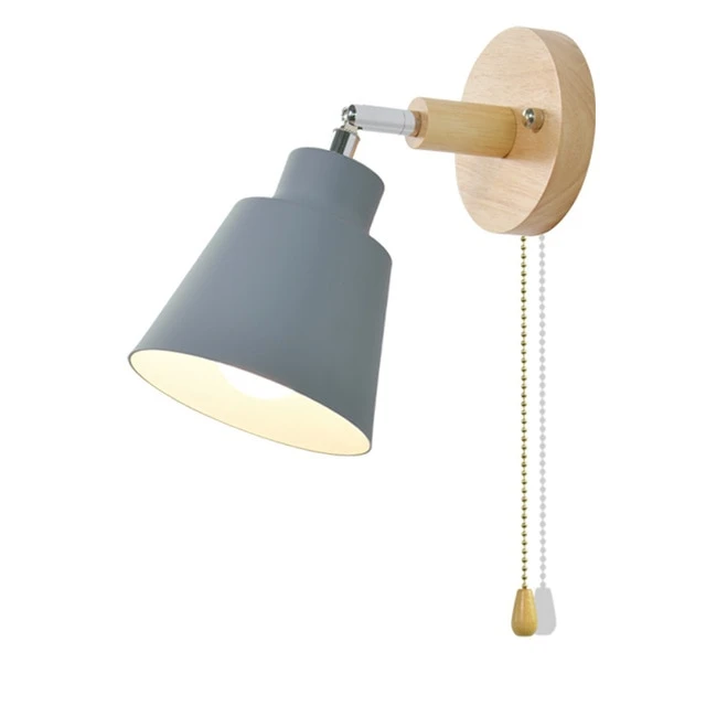 Rotating Wall Lamp with Pull Switch – Adjustable Modern Light Fixture for Bedroom & Living Room