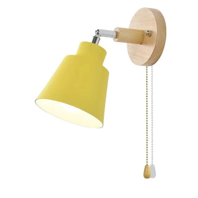 Rotating Wall Lamp with Pull Switch – Adjustable Modern Light Fixture for Bedroom & Living Room