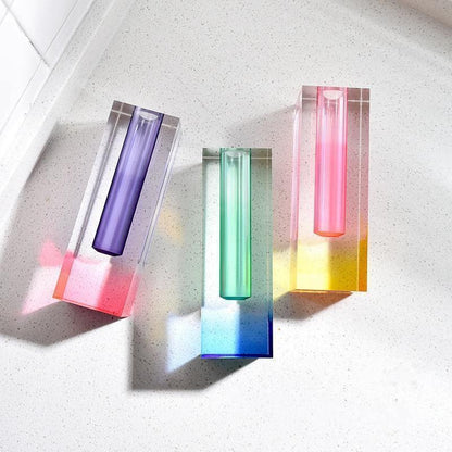 Crystalix | Modern Acrylic Prism Vase – Sleek Geometric Design for Contemporary Floral & Interior Decor