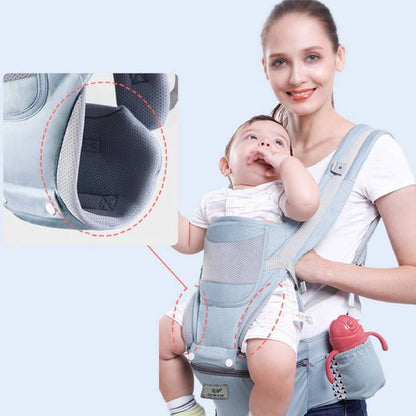 3-in-1 Ergonomic Baby Carrier with Storage Pouch – Soft Cotton Newborn to Toddler Carrier
