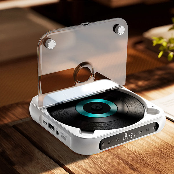 PortaTune – Portable CD Player with Rechargeable Battery & AUX Input for On-the-Go Listening