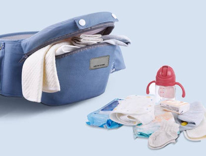 3-in-1 Ergonomic Baby Carrier with Storage Pouch – Soft Cotton Newborn to Toddler Carrier