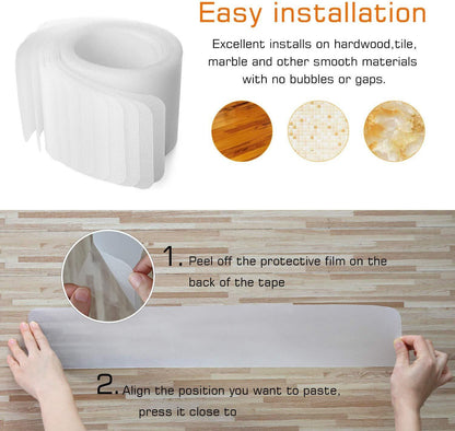 Clear Non-Slip Stair Tread Strips – Indoor Safety Grip Tape for Steps