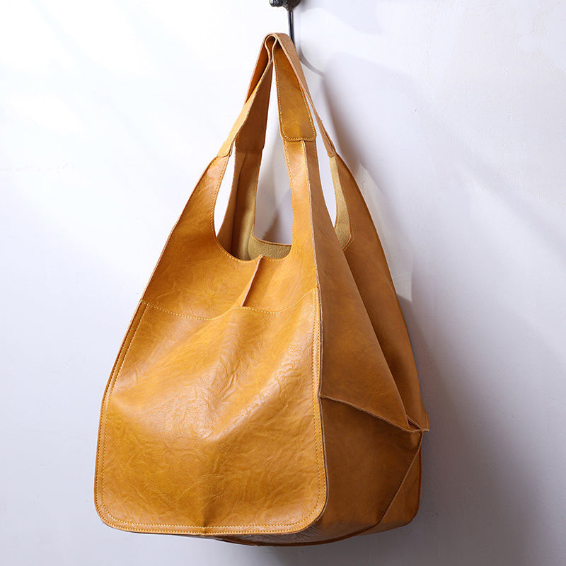 Oversized Leather Weekender Bag | Stylish Travel Handbag with Versatile Carry Options