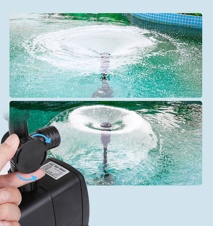 AquaFountain Outdoor Water Fountain Pump – Adjustable Flow with Nozzles & Built-In Filter for Garden Serenity