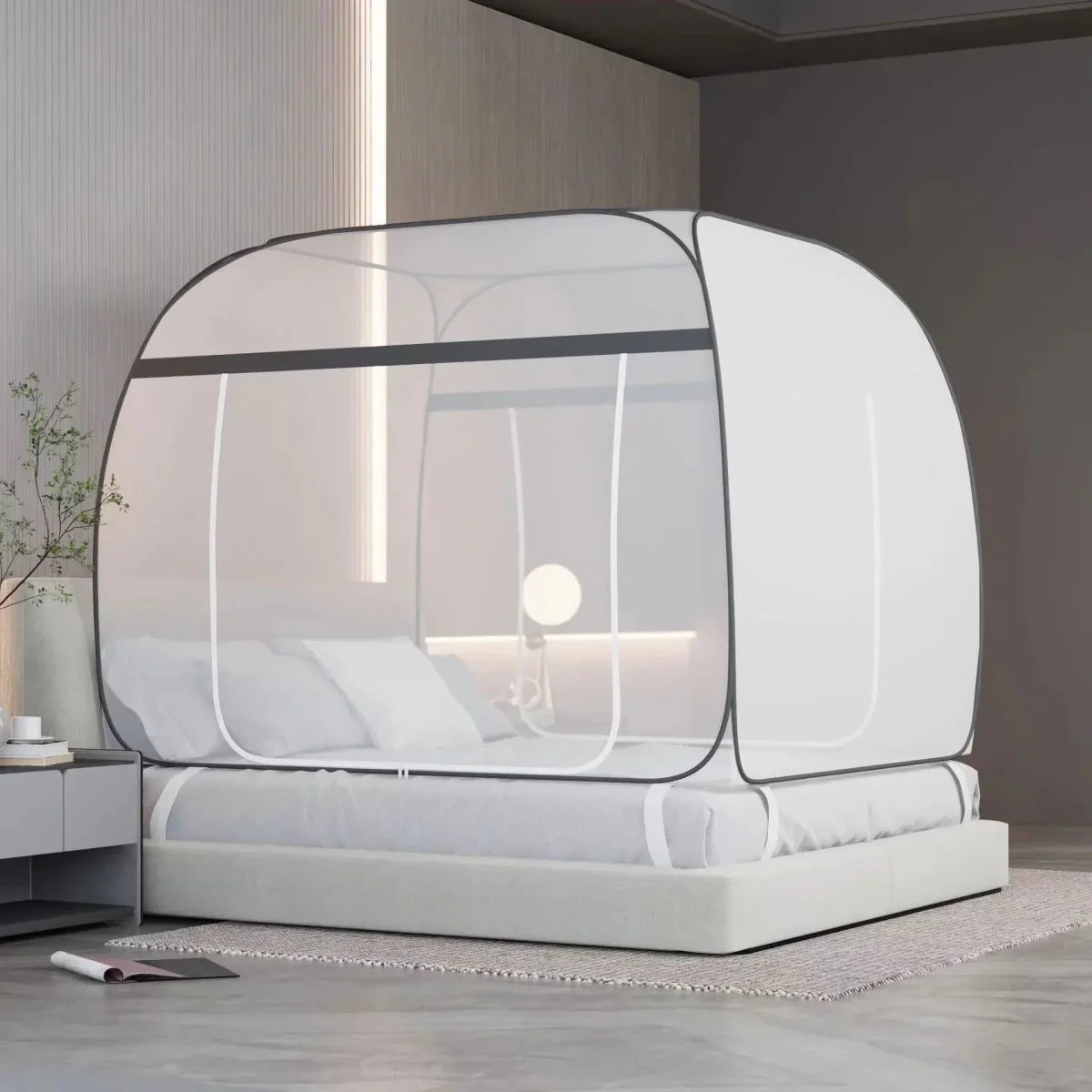 Starry Gray Mosquito Net – No-Installation Insect Protection for Relaxed Indoor & Outdoor Nights