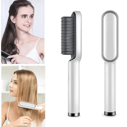 Ceramic Hair Straightening Brush – Fast, Safe & Frizz-Free Styling for All Hair Types