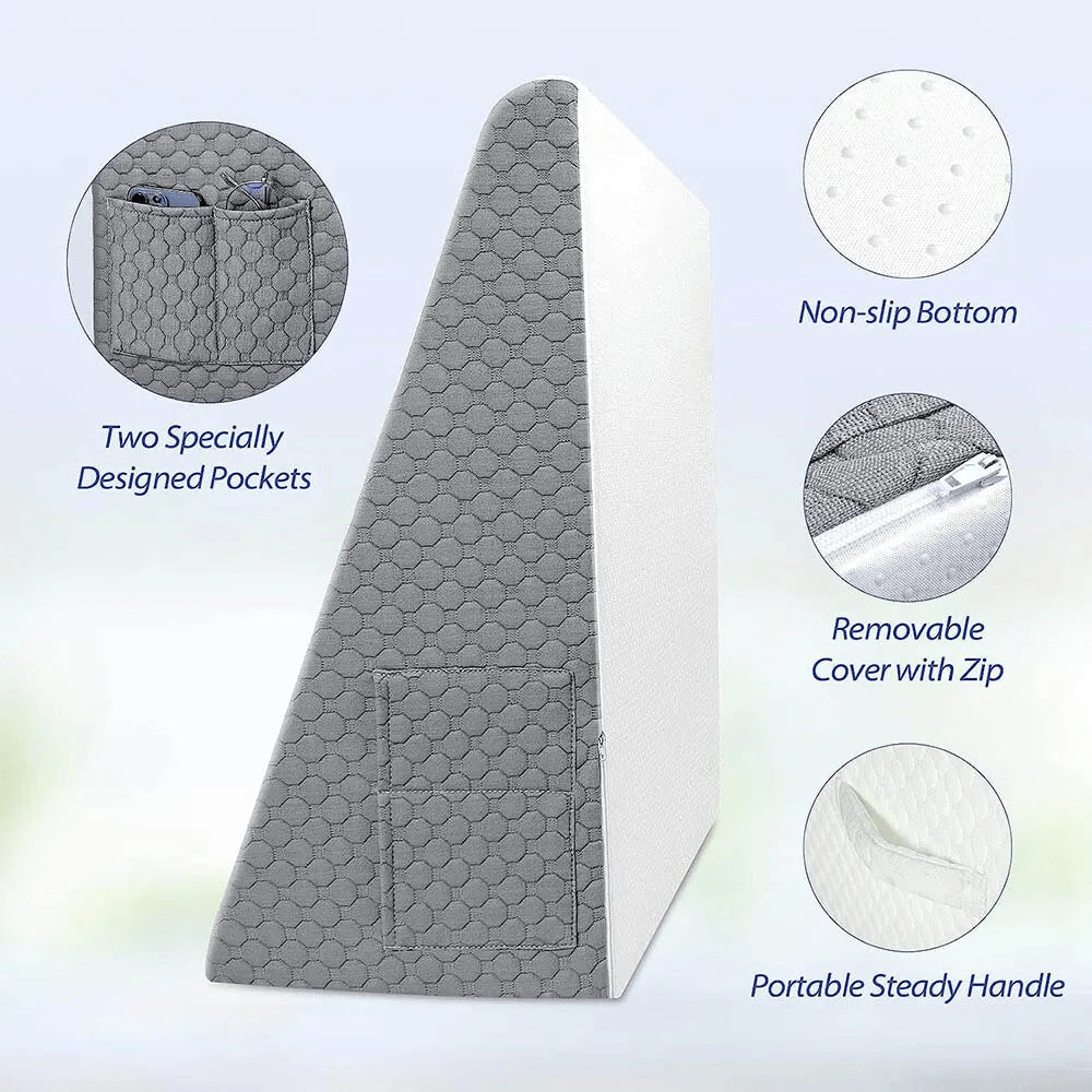 SuPillow – Triangular Wedge Pillow for Acid Reflux, Post-Surgery & Sleep Support