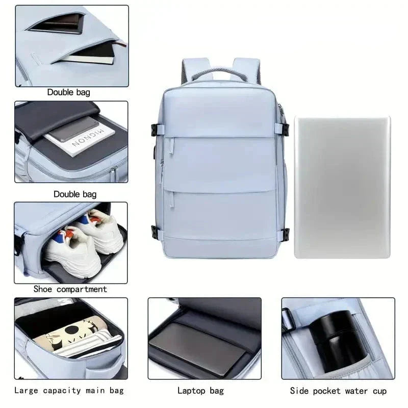 SkyReady Flight Approved Ryanair Backpack – Cabin Size 40x20x25 cm | Laptop Travel Bag Hand Luggage