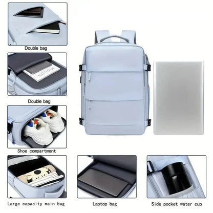 SkyReady Flight Approved Ryanair Backpack – Cabin Size 40x20x25 cm | Laptop Travel Bag Hand Luggage