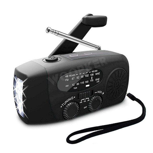 All-in-One Emergency Radio with Solar Power & Power Bank – Be Prepared Anytime, Anywhere