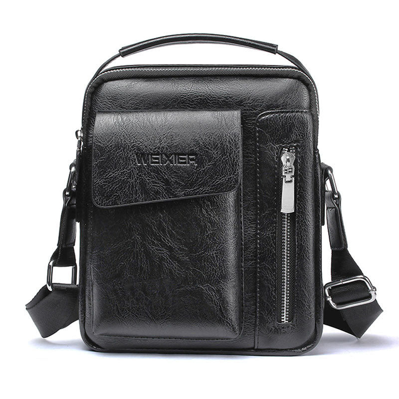 Luxury Shoulder Bag for Men – PU Leather Crossbody Satchel with Adjustable Strap