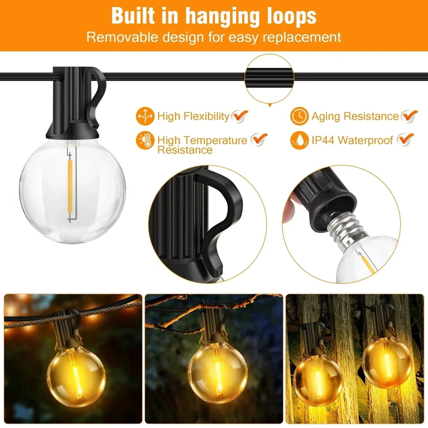 Solar String Lights 20m – Waterproof Outdoor LED Fairy Lights with Remote Control
