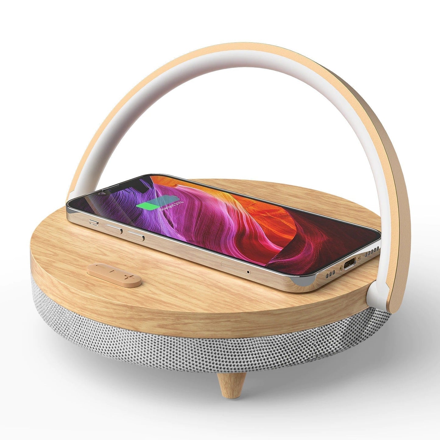 3-in-1 LED Lamp, Bluetooth Speaker & Wireless Charger | Smart Desk Light