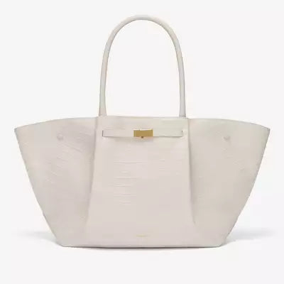Tassa Luxury Oversized Shoulder Bag with Gold Clasp – Elegant Minimalist Tote for Women